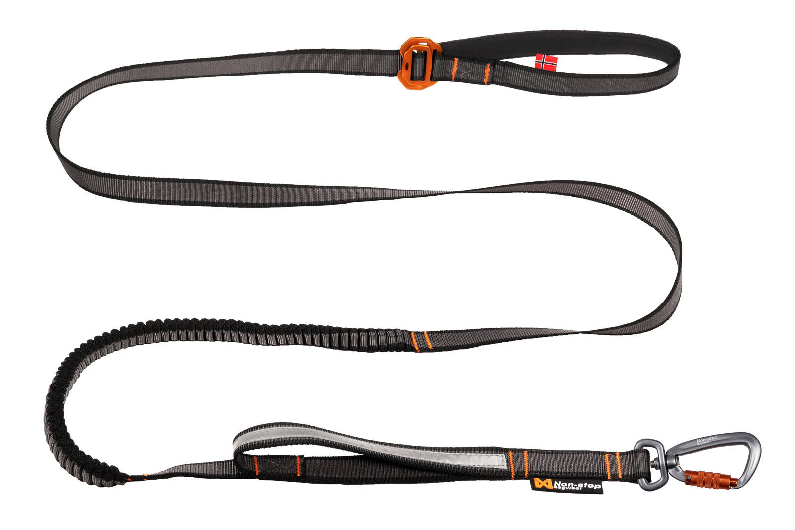 Touring Bungee Hundkoppel Svart 13mm