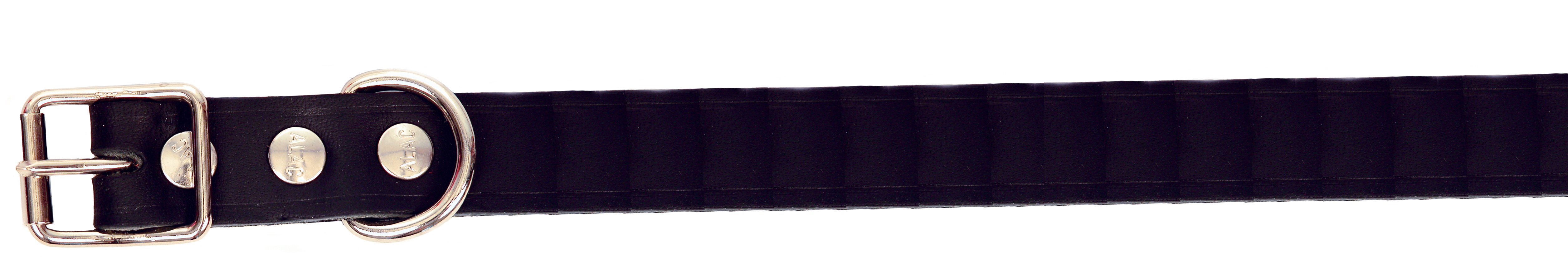 Läderhalsband Ställbart Svart 18x45cm