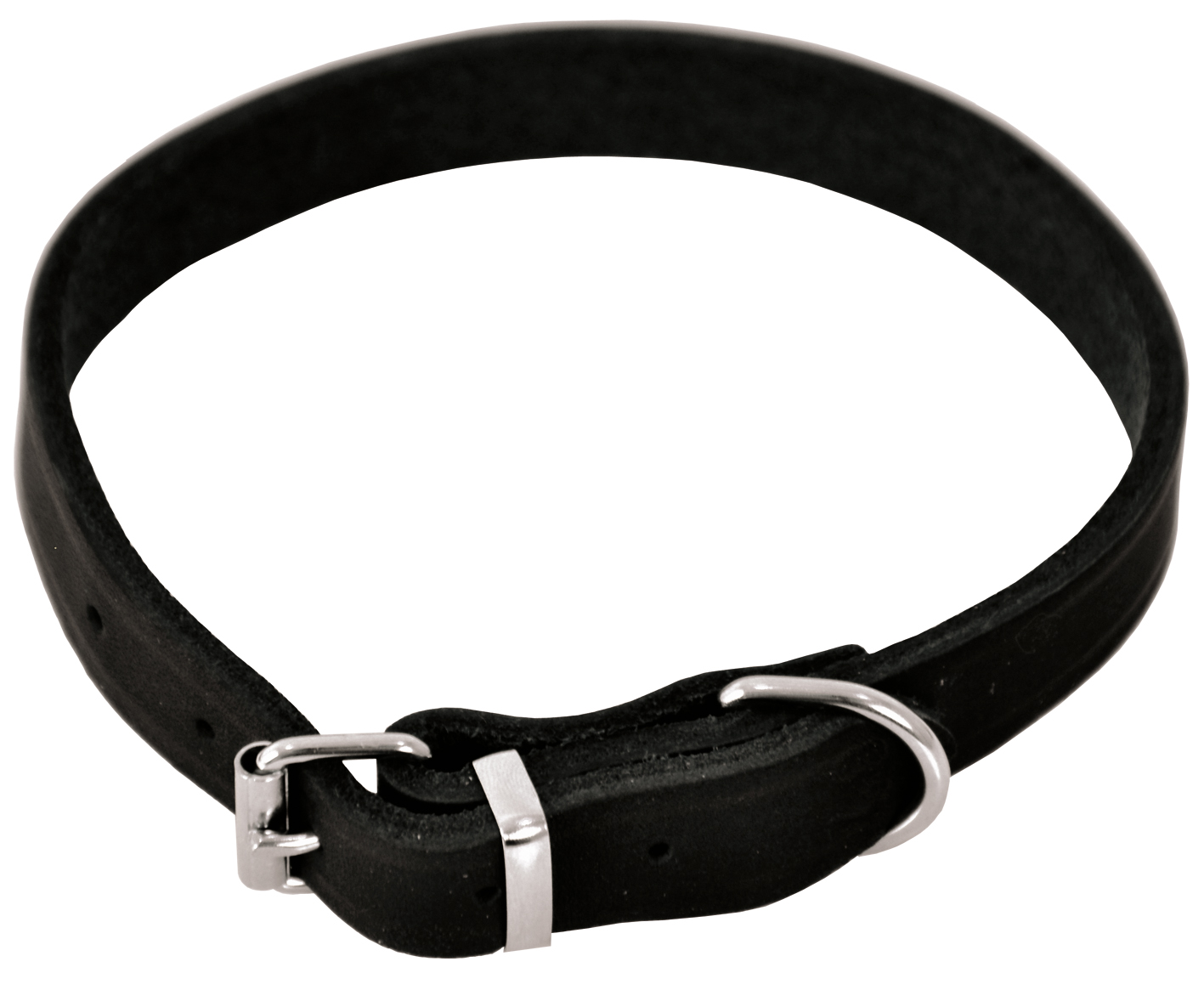 Läderhalsband Lina Ställbart Svart 25x60cm