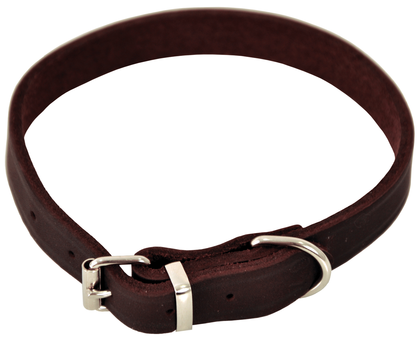 Läderhalsband Lina Ställbart Brun 22x55cm