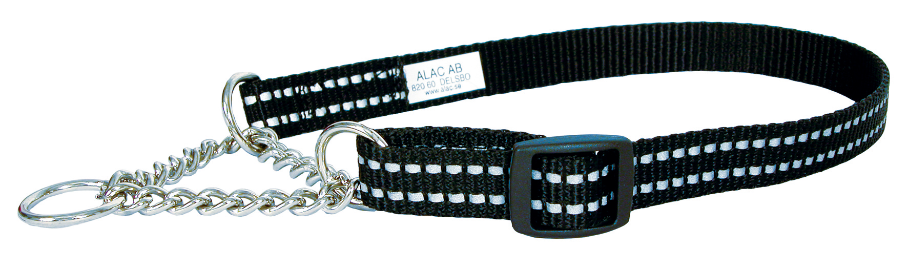 Hundhalsband Halvstryp Svart 20x40-60cm