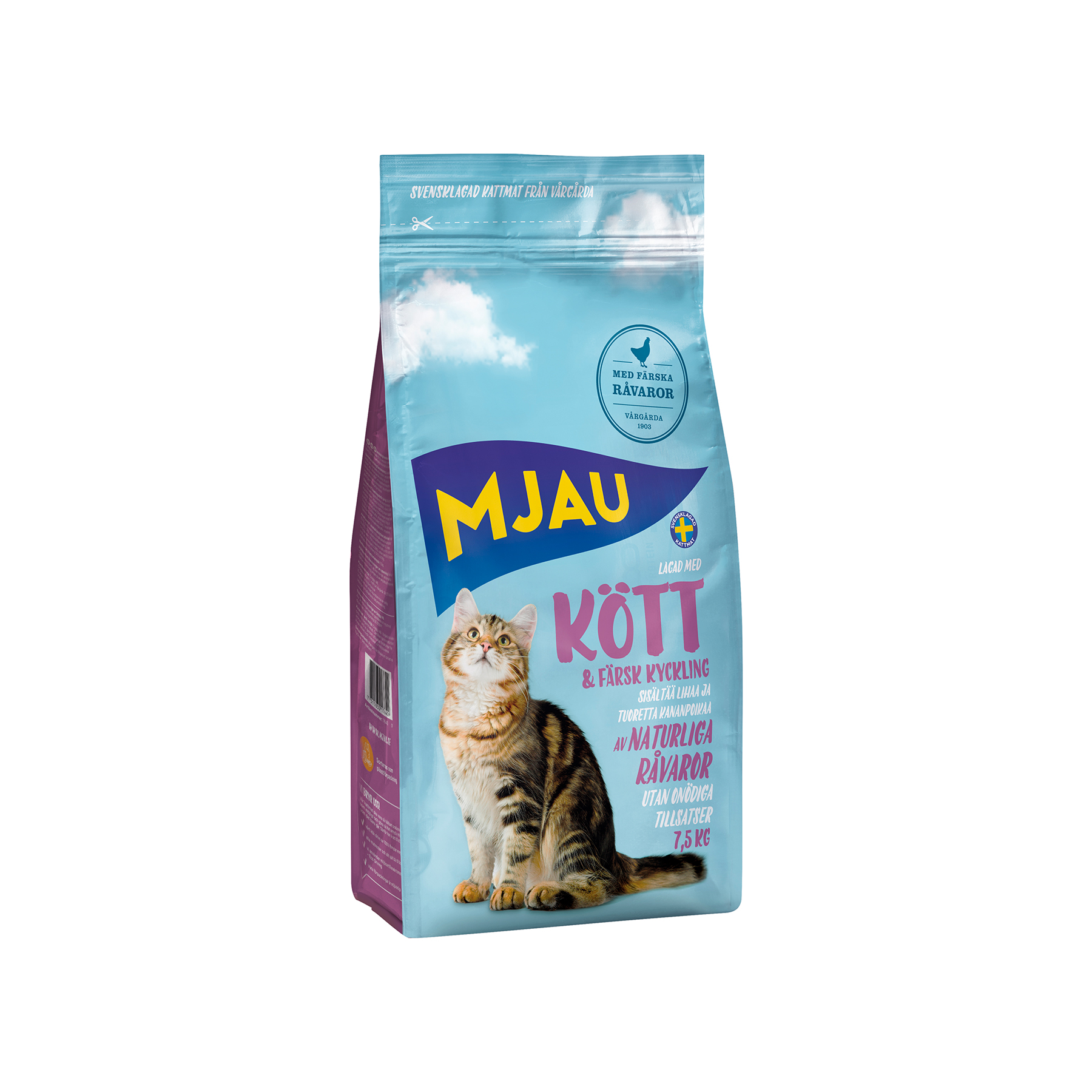 Torrfoder för katt med Kött & Kyckling 7,5kg