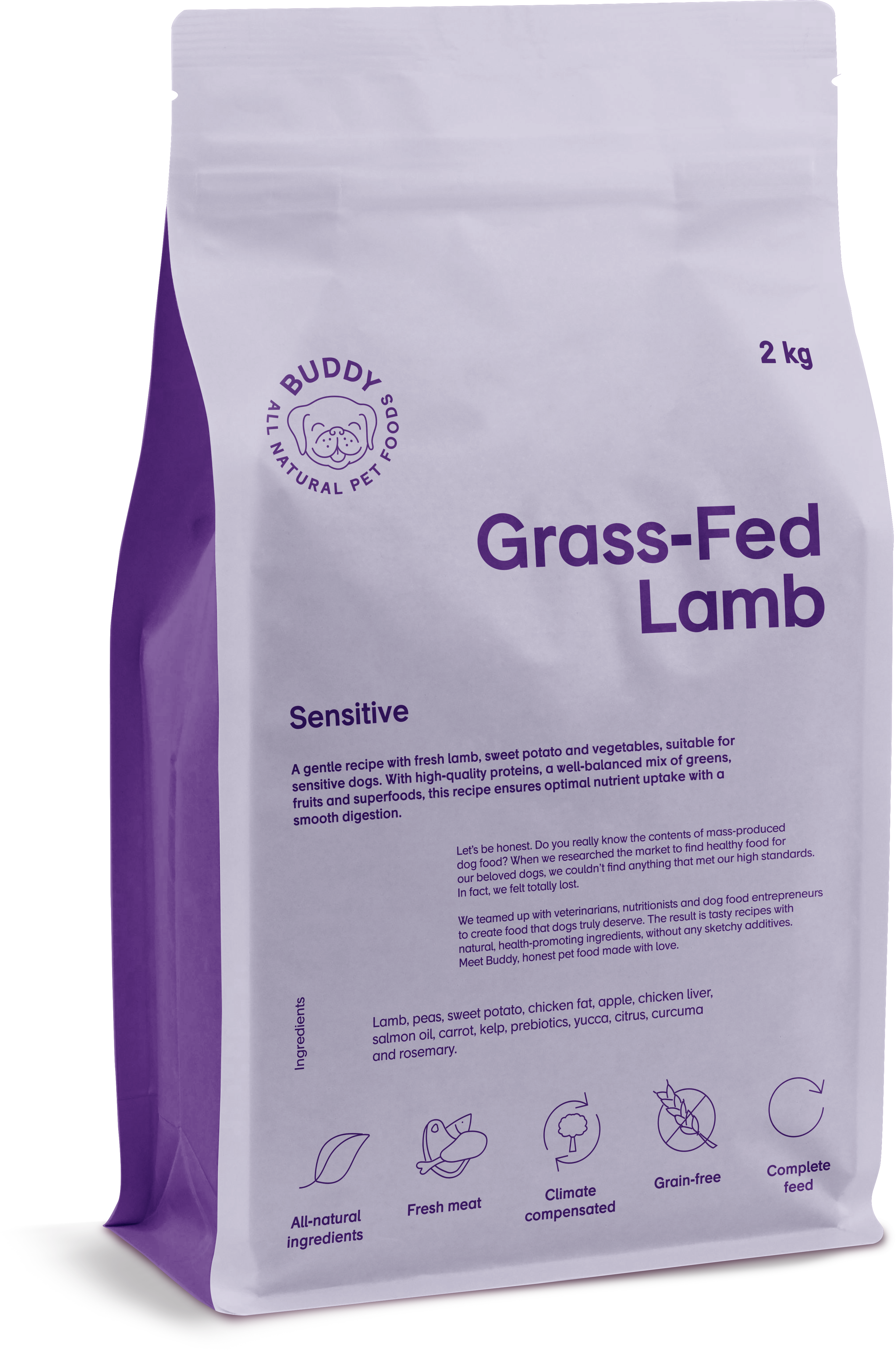 Grass-Fed Lamb Torrfoder f&ouml;r hund 2kg