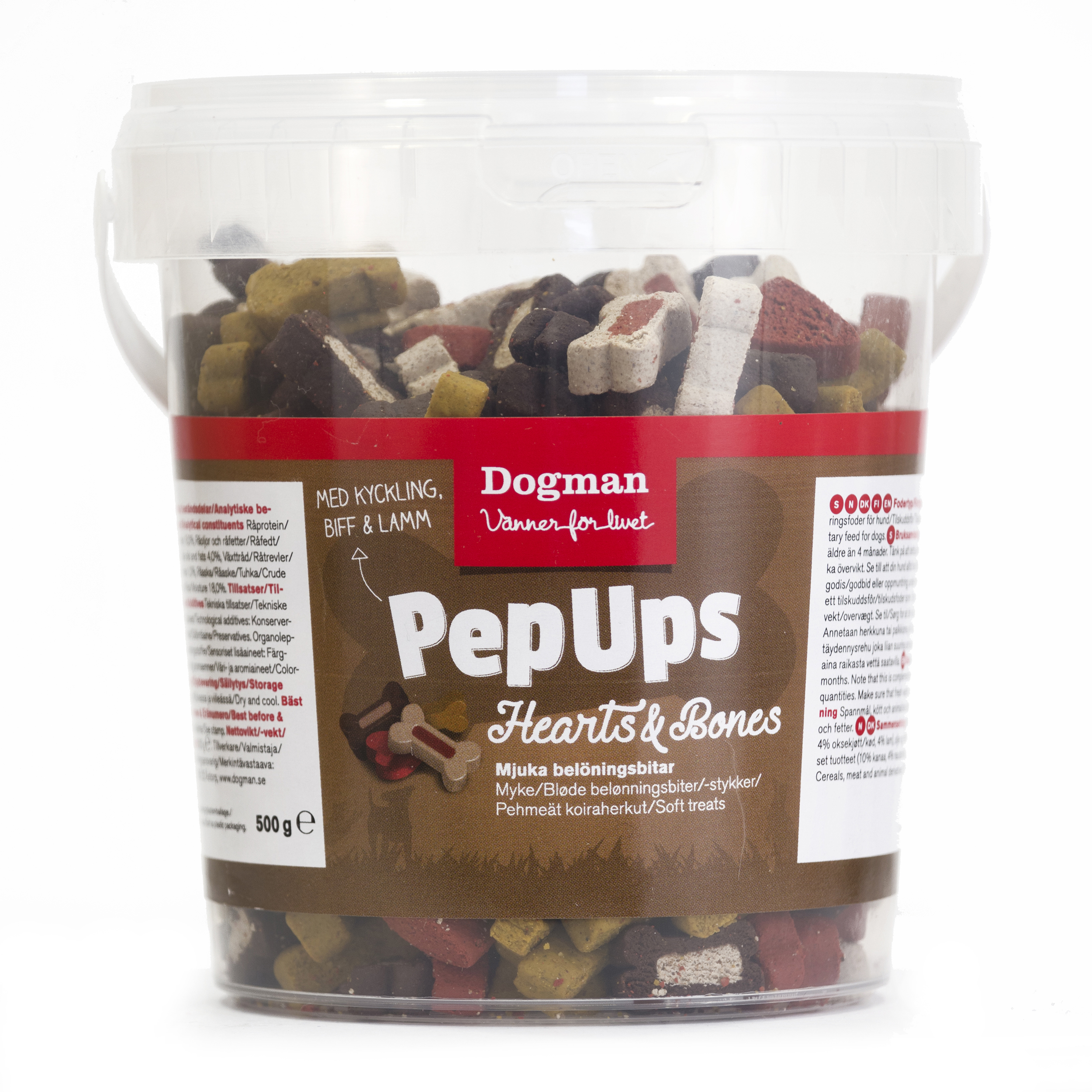 PepUps Hearts & Bones 3-smak Hundgodis 500g
