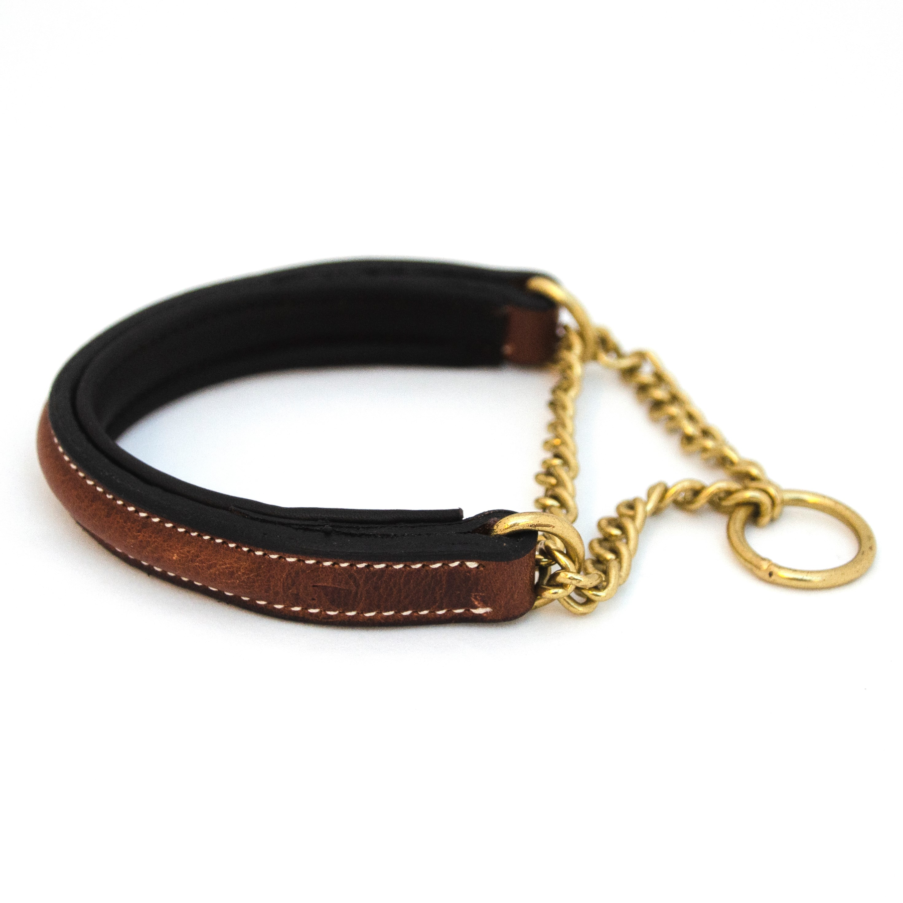 Asti Hundhalsband Halvstryp Brun 55cm