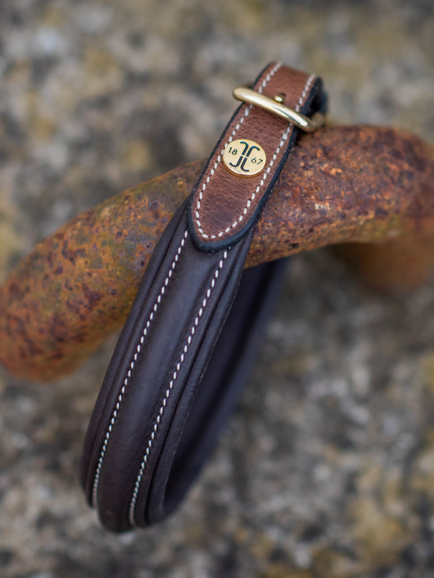 London Hundhalsband Brun 30cm