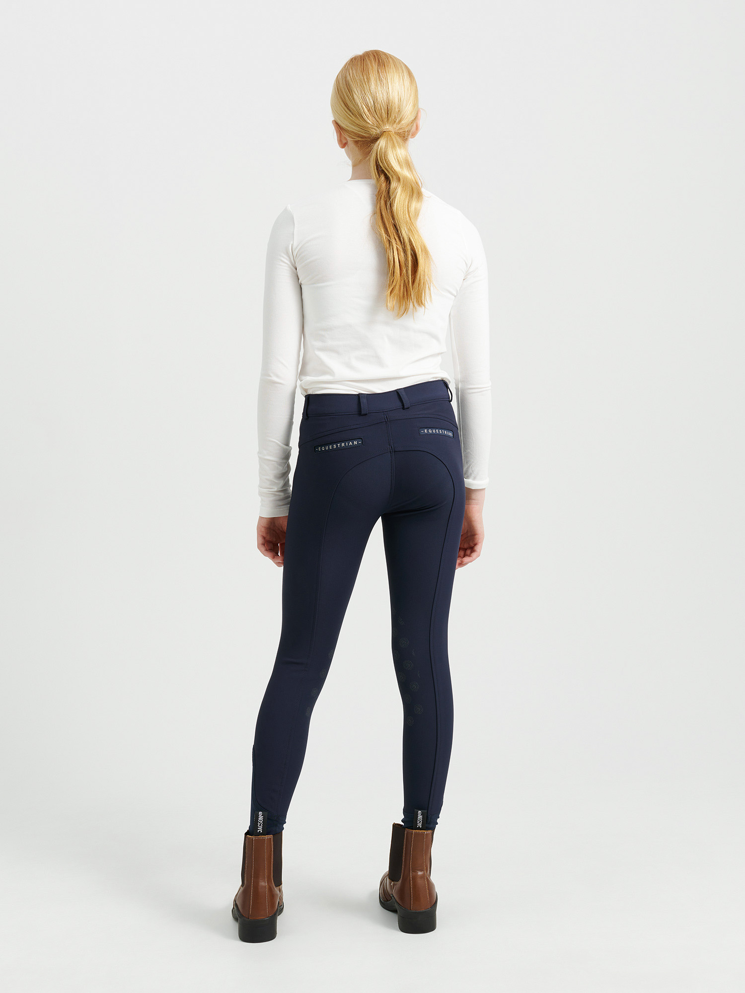 Hedvig Ridbyxa Knäskodd Junior Marin 146-152