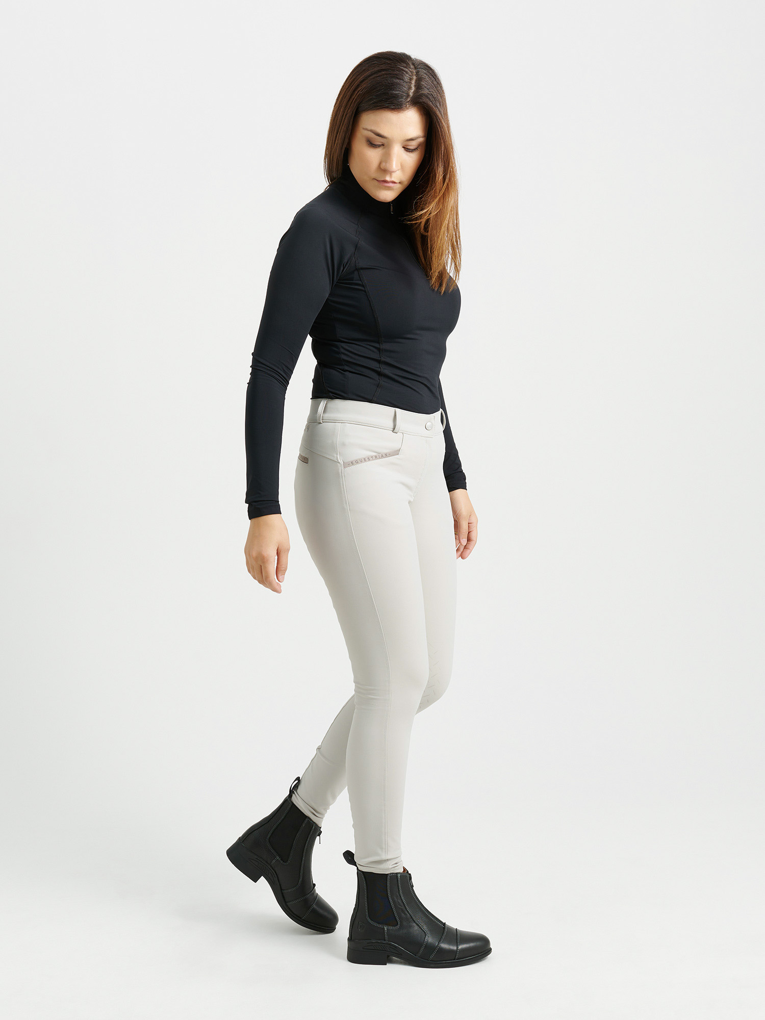 Hedvig Ridbyxa Kn&auml;skodd Beige