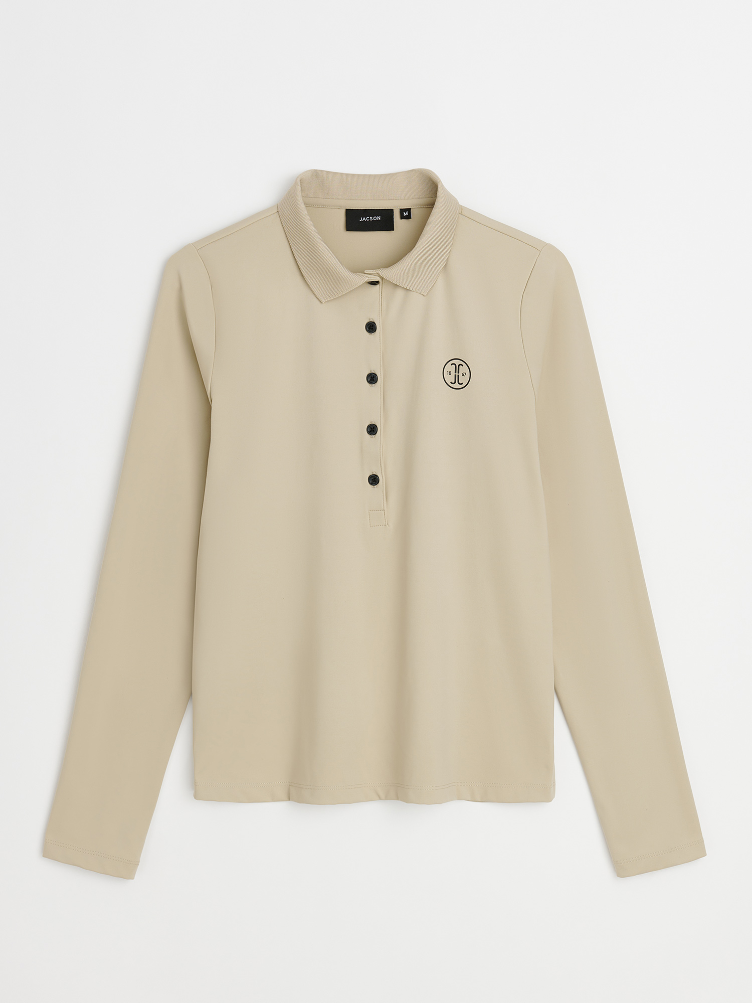 Ylva Långärmad Piké Beige XL