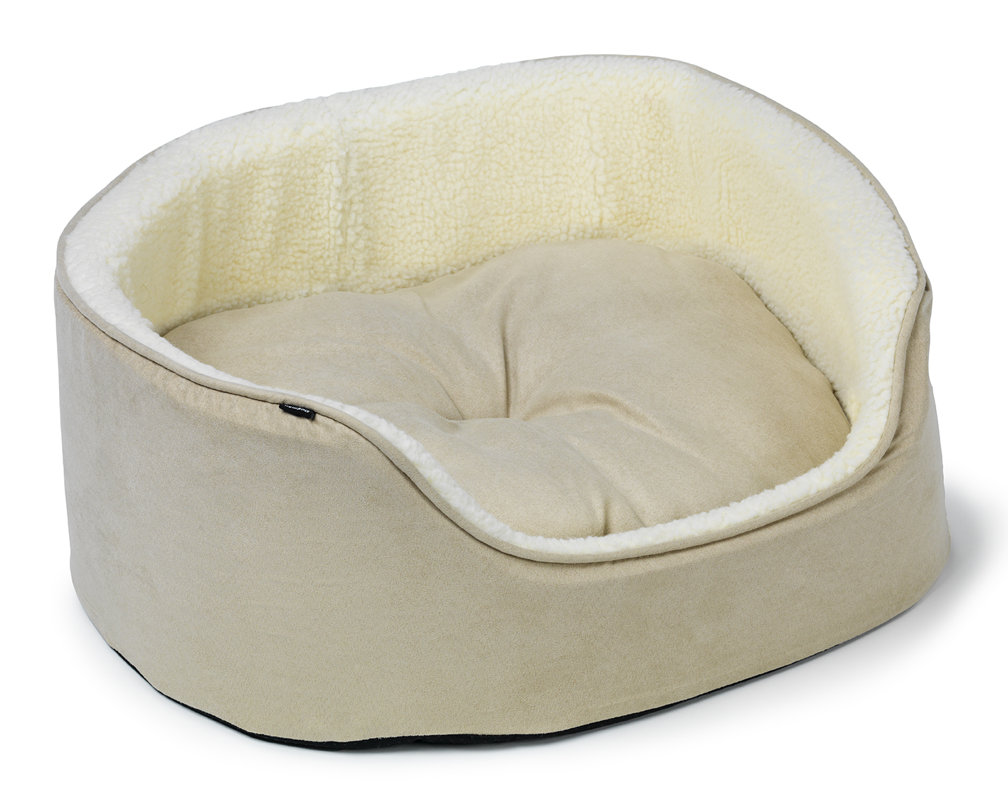 Sherpa Dog Bed with High Sides, Beige