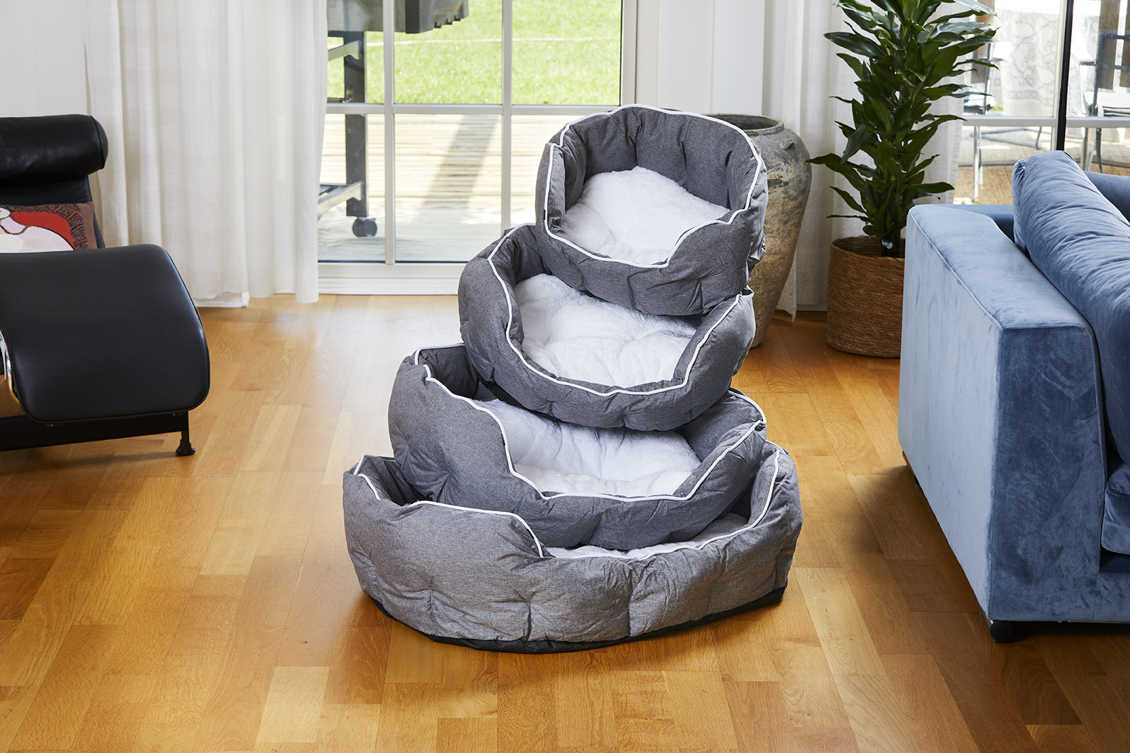 Buddy Dog Bed Oval Gray