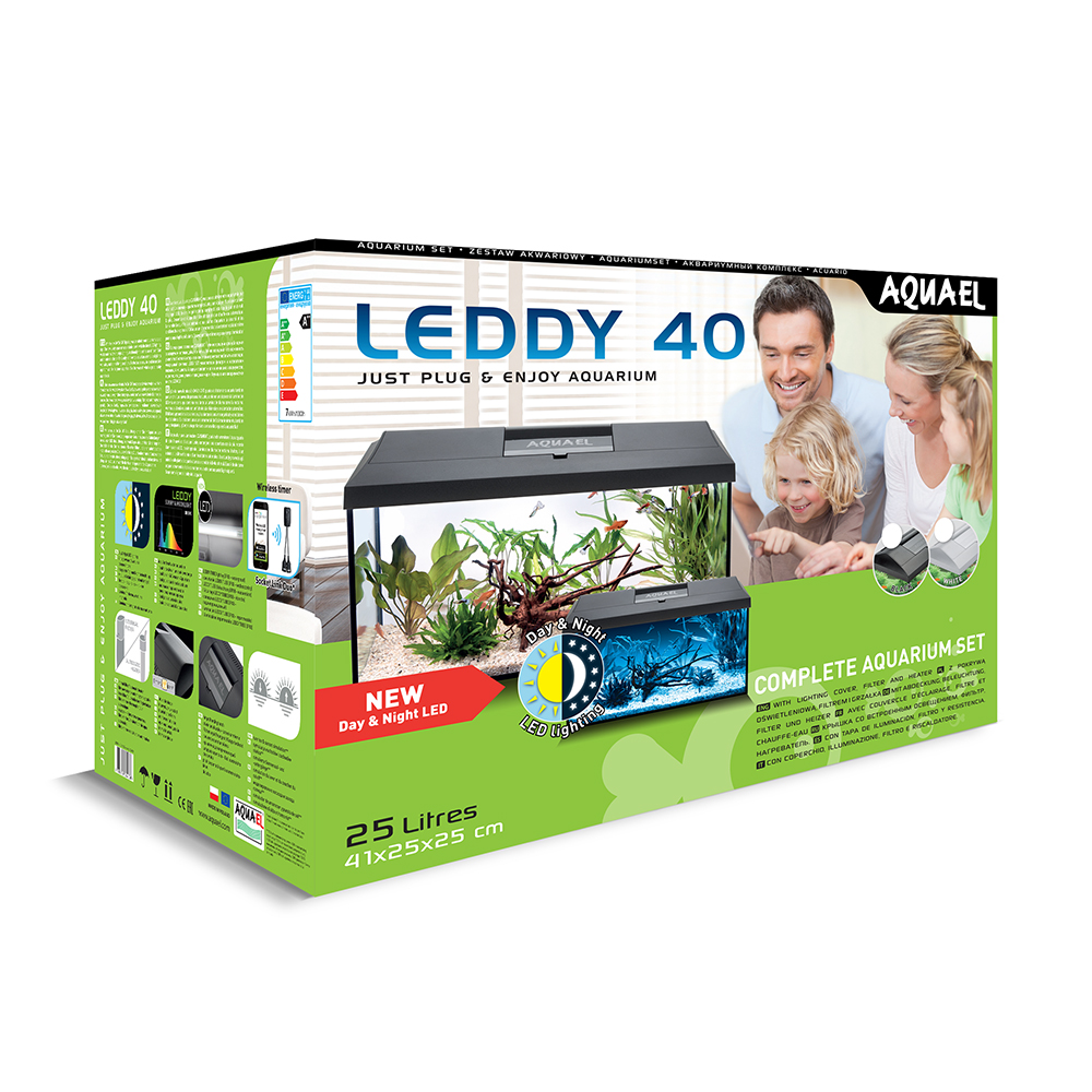 Leddy Day & Night Akvarium Set Svart
