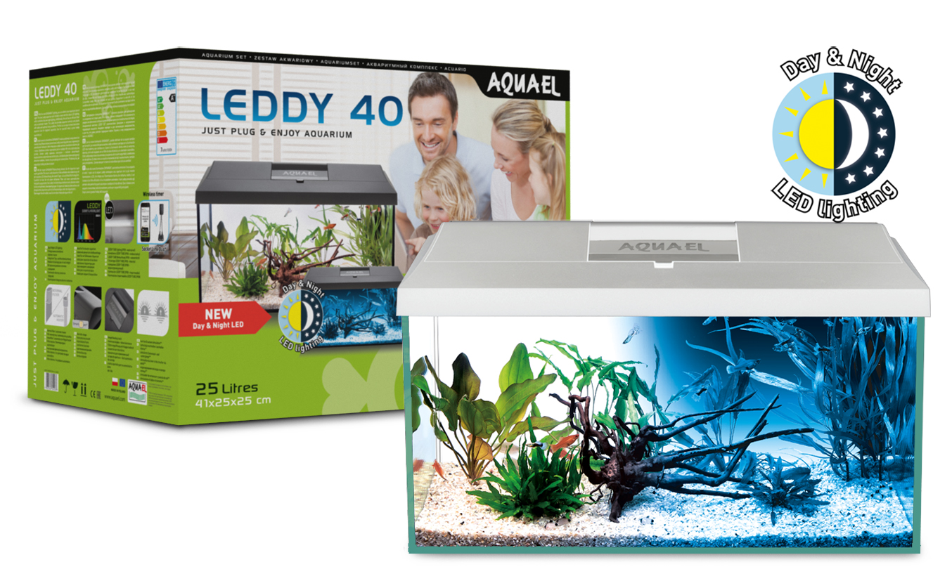 Leddy Day & Night Akvarium Set Vit
