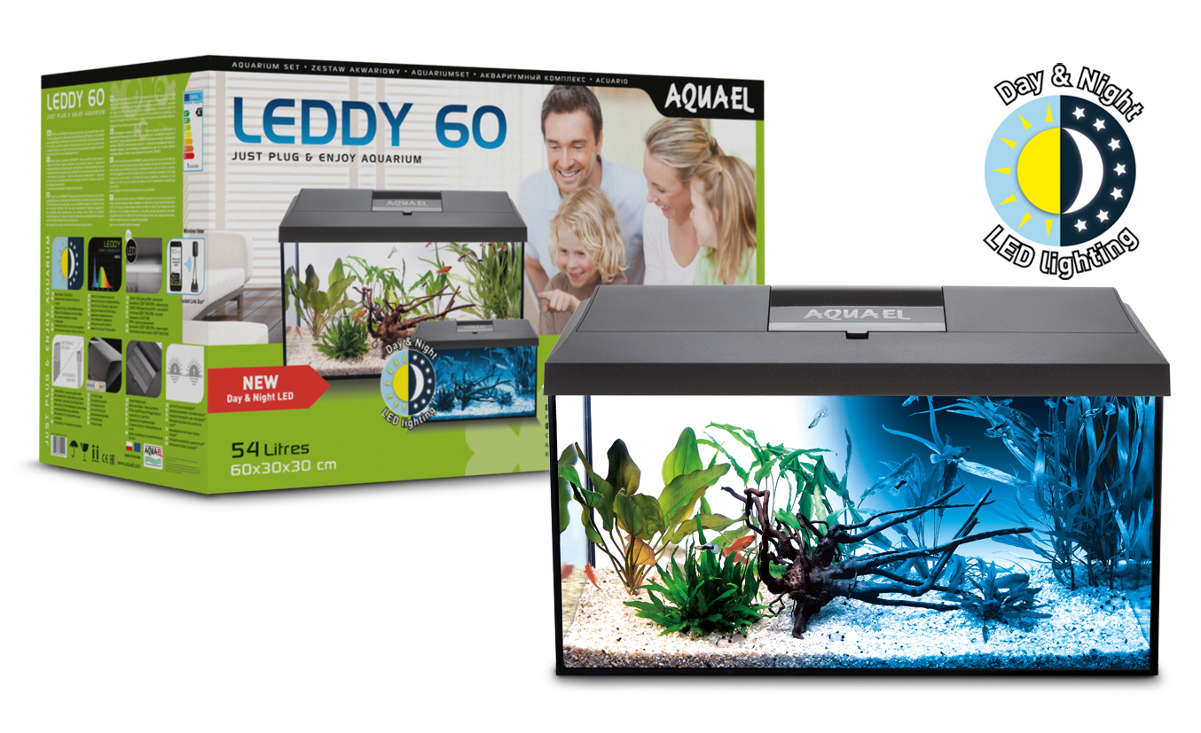 Leddy Day&Night Akvarium Set Svart 60/54L