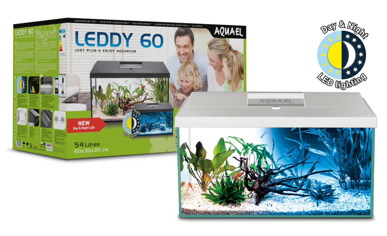 Leddy Day&Night Akvarium Set Vit 60/54L