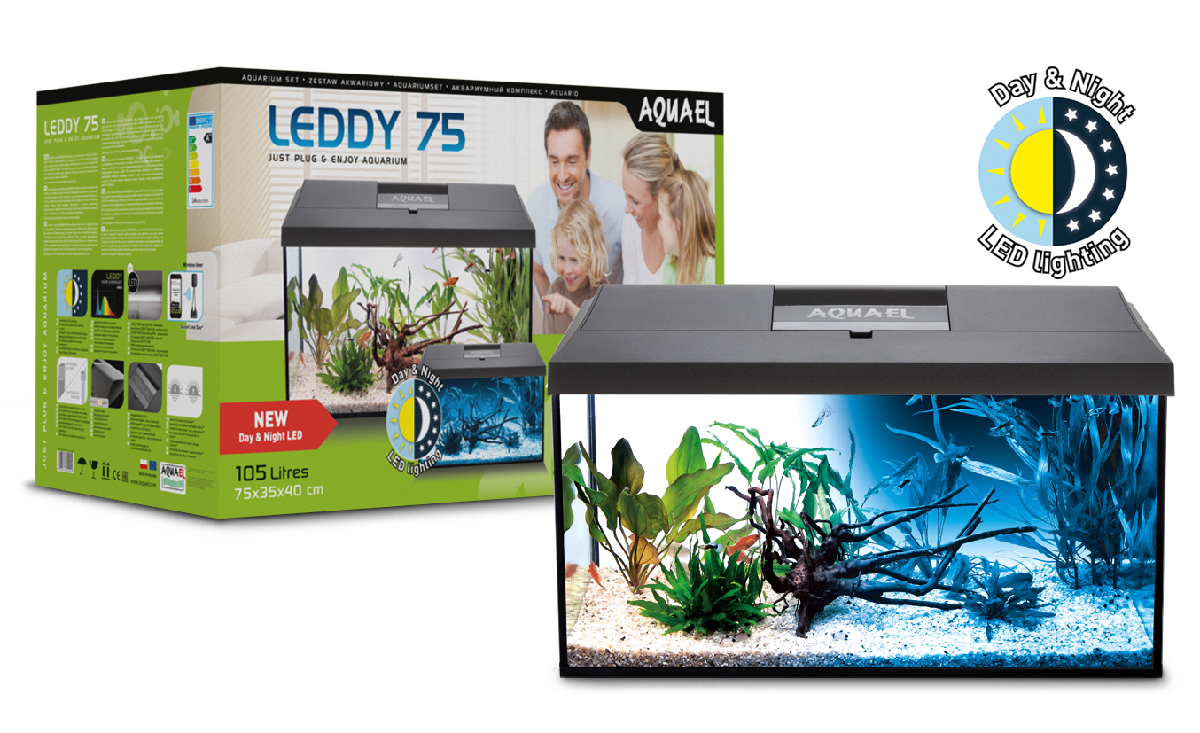 Leddy Day&Night Akvarium Set Svart 75/105L