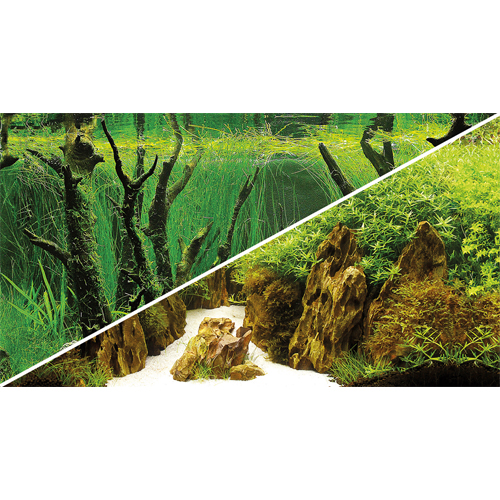 Självhäftande Bakgrund Akvarium Canyon120cm