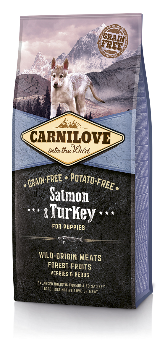 Salmon & Turkey Puppy Torrfoder för hund 12kg