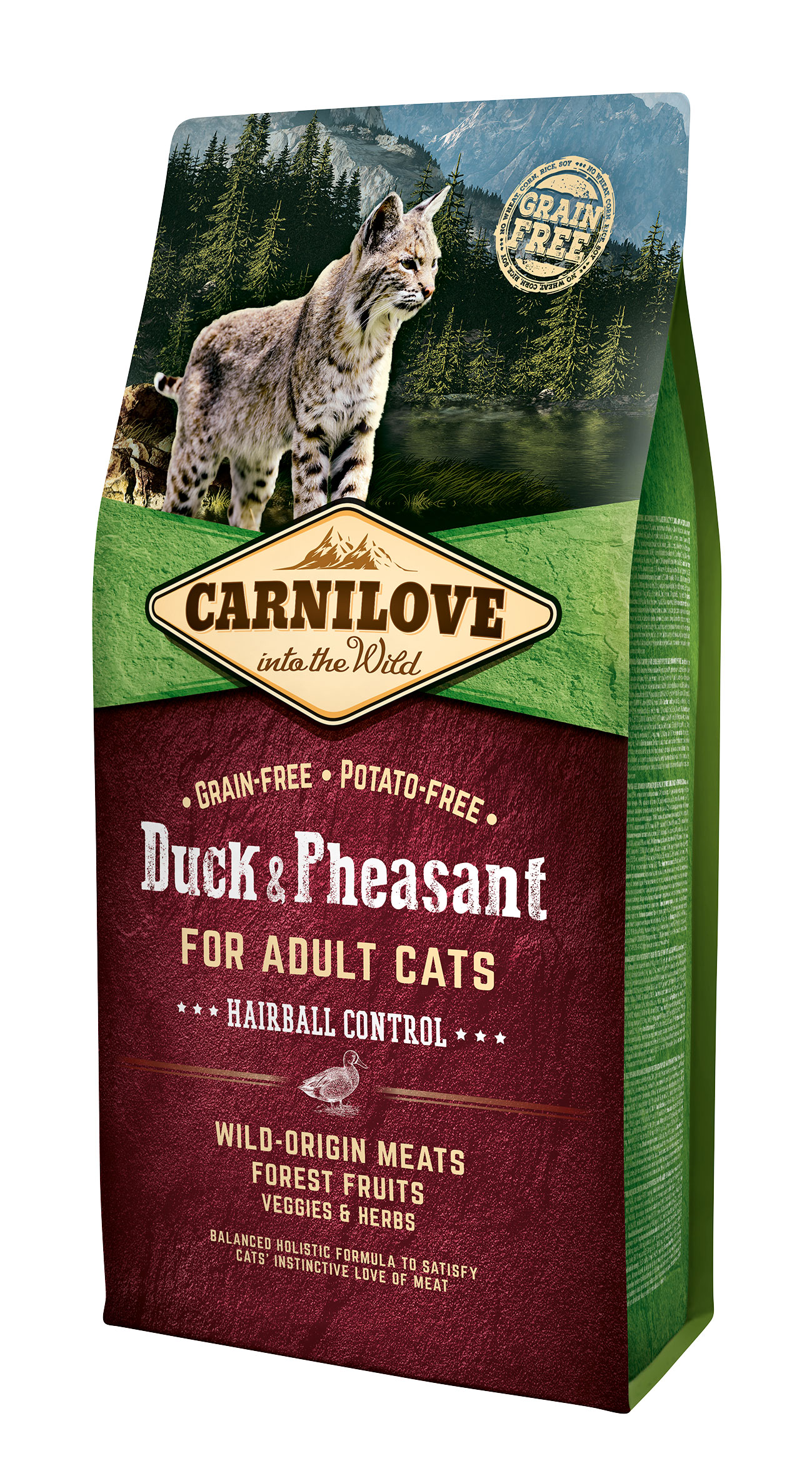 Duck &amp; Pheasant Hairball Control Kattmat 2kg