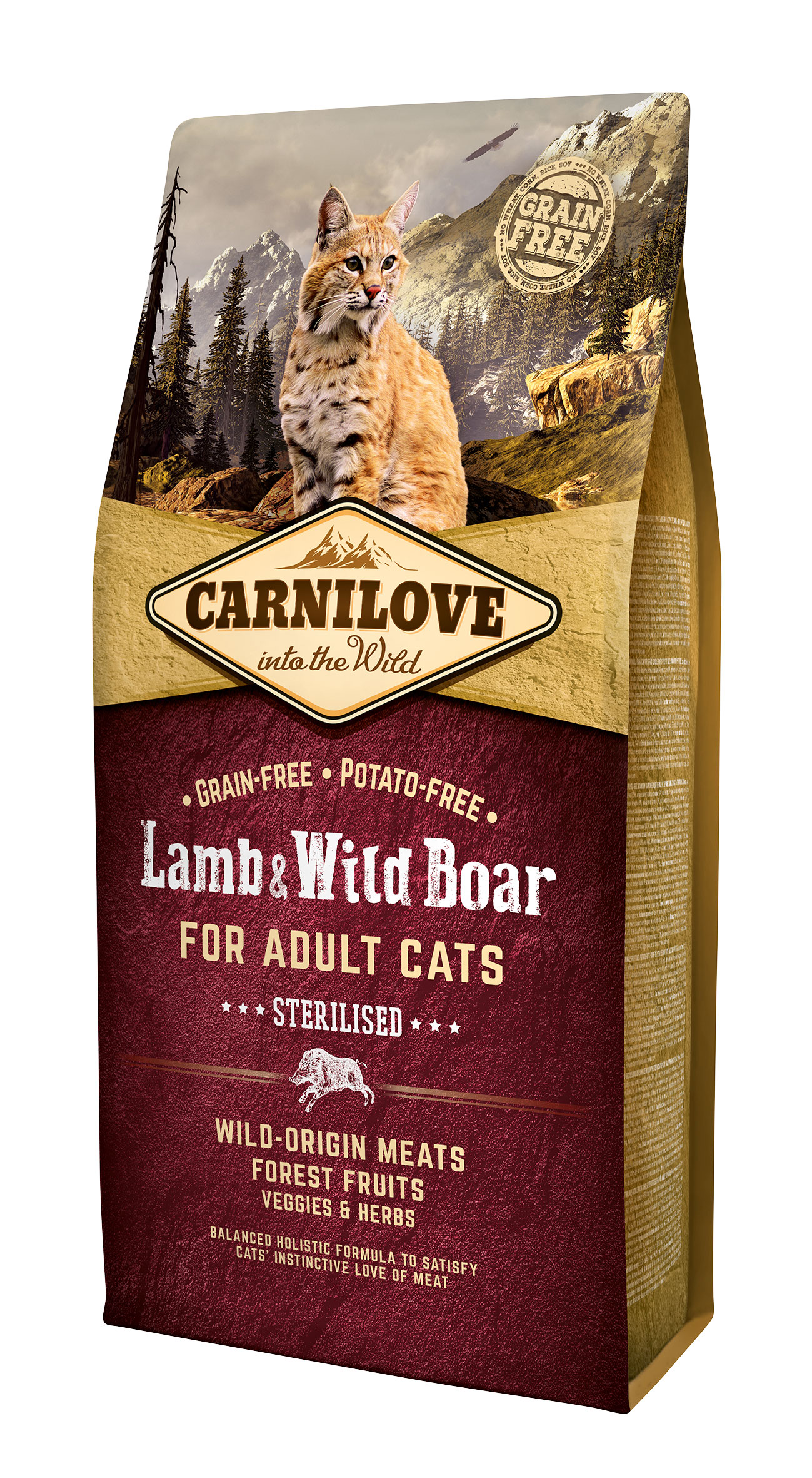 Lamb &amp; Wild Boar Sterilised Kattmat 2kg