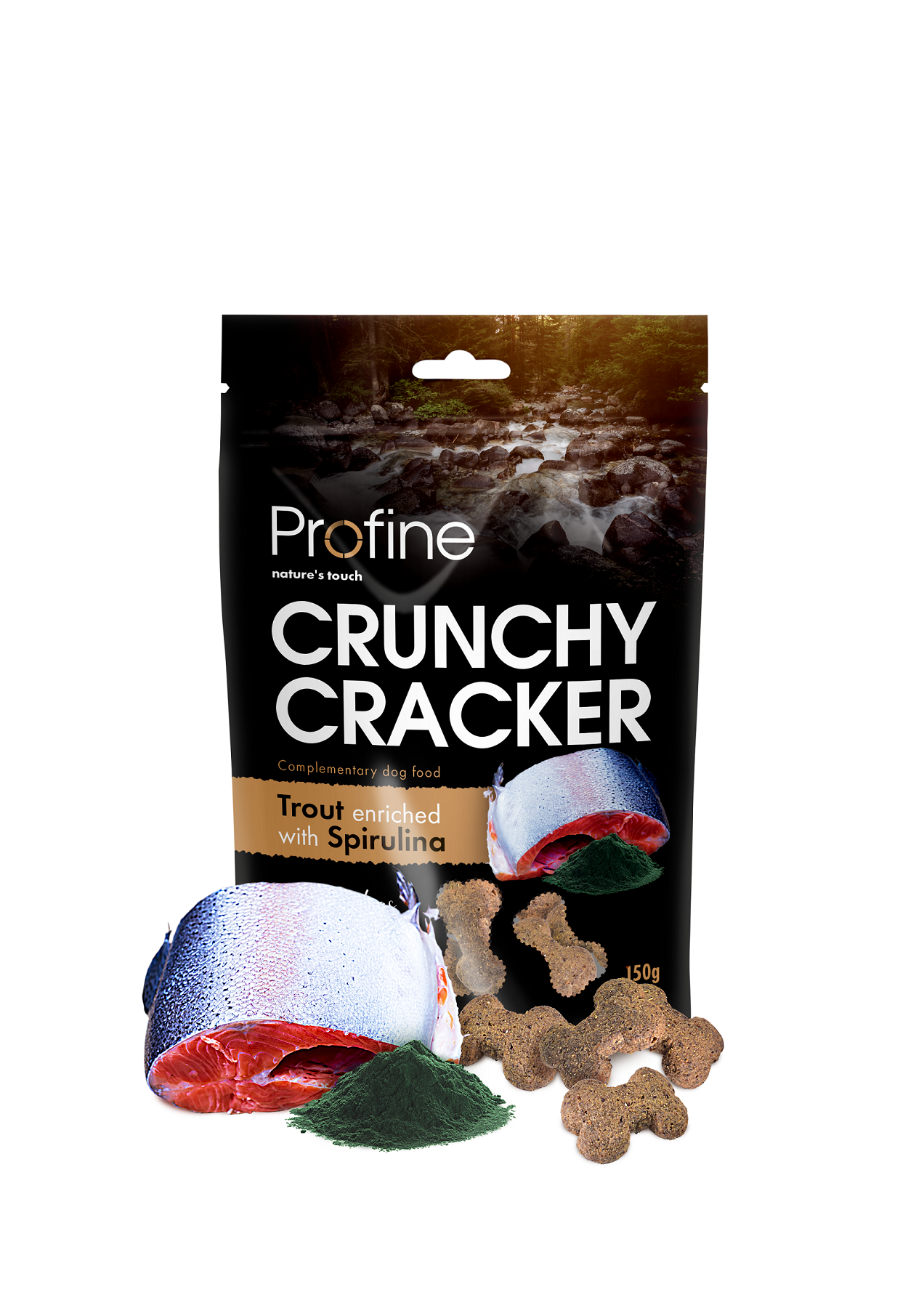 Crunchy Cracker Trout Spirulina Hundgodis 150g
