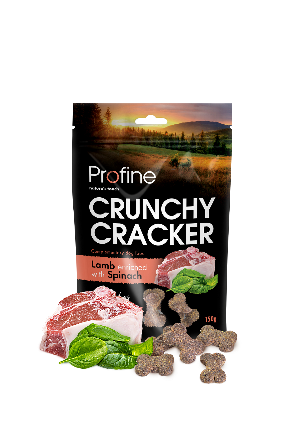 Crunchy Cracker Lamb Spinach Hundgodis 150g