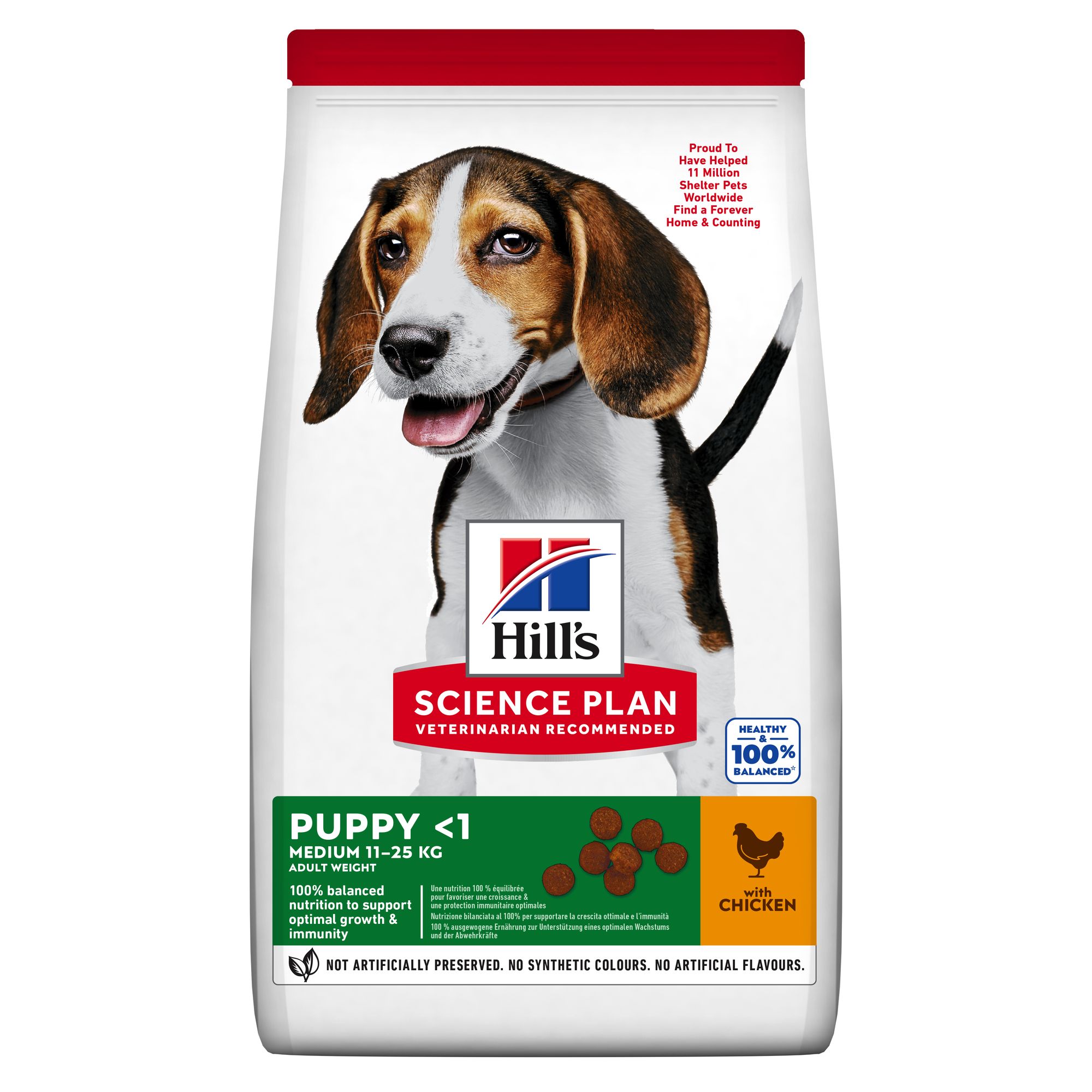 Puppy Medium Chicken Torrfoder f&ouml;r hund 2,5kg