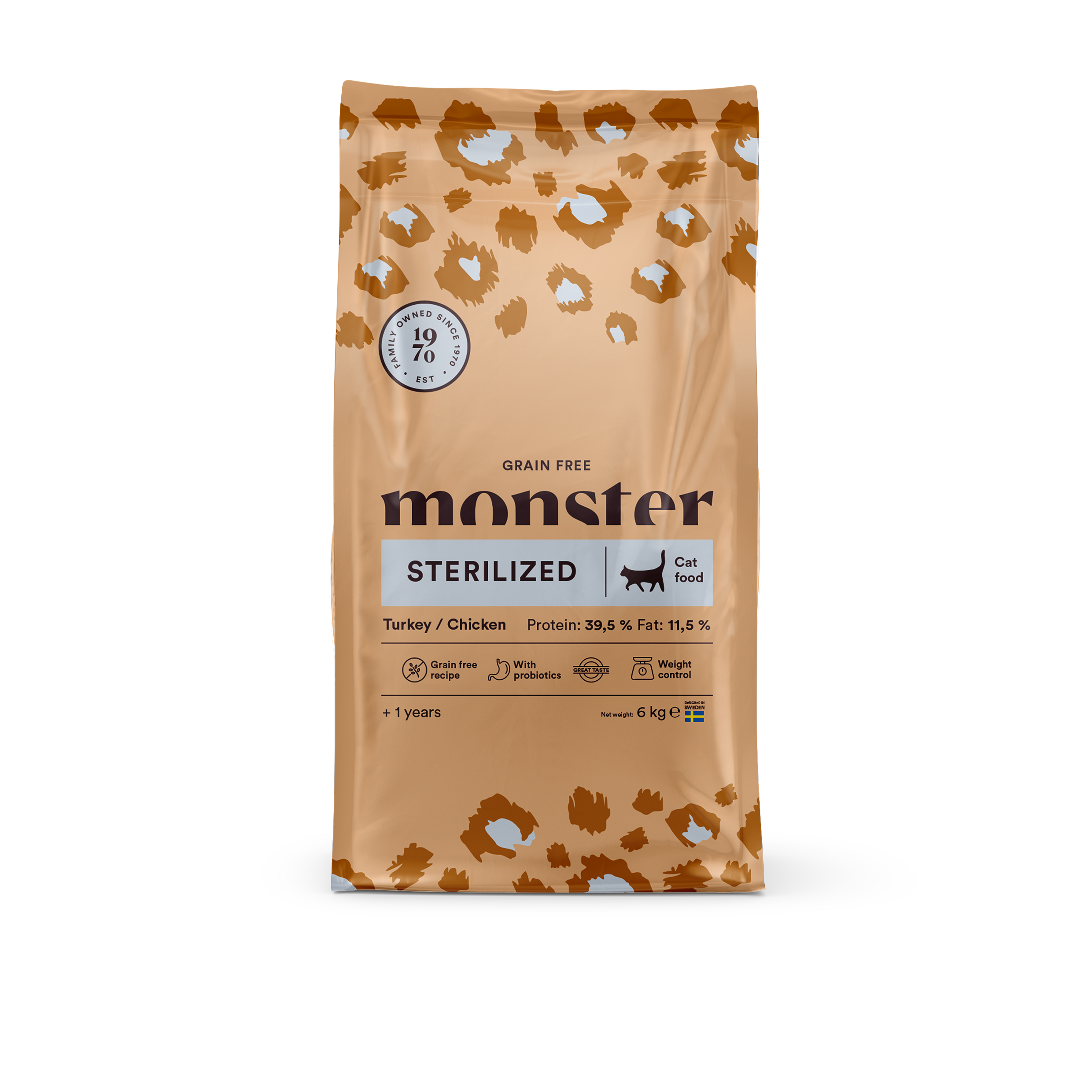 Grain Free Sterilized Turkey&Chicken Kattmat 6kg