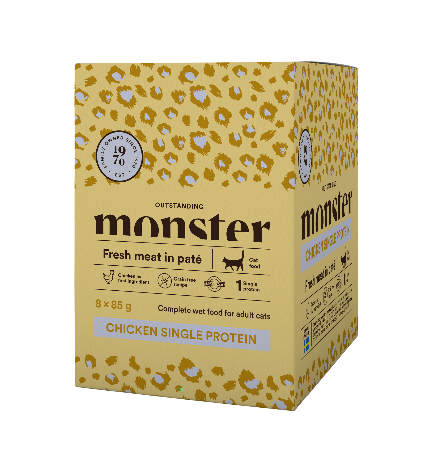 Paté Chicken Singl Protein Våtfoder för katt 8x85g