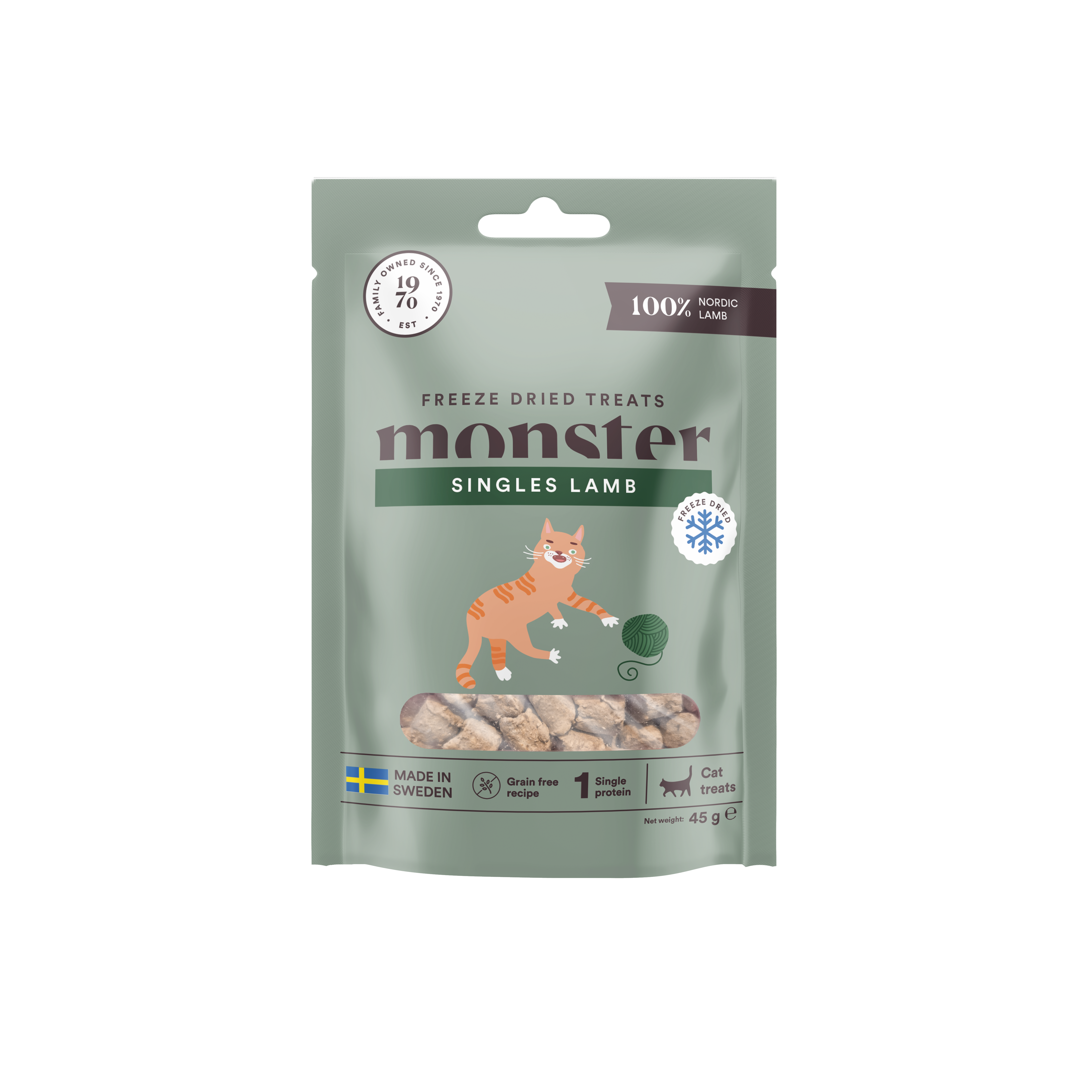 Freeze Dried Treats Lamb Kattgodis 45g