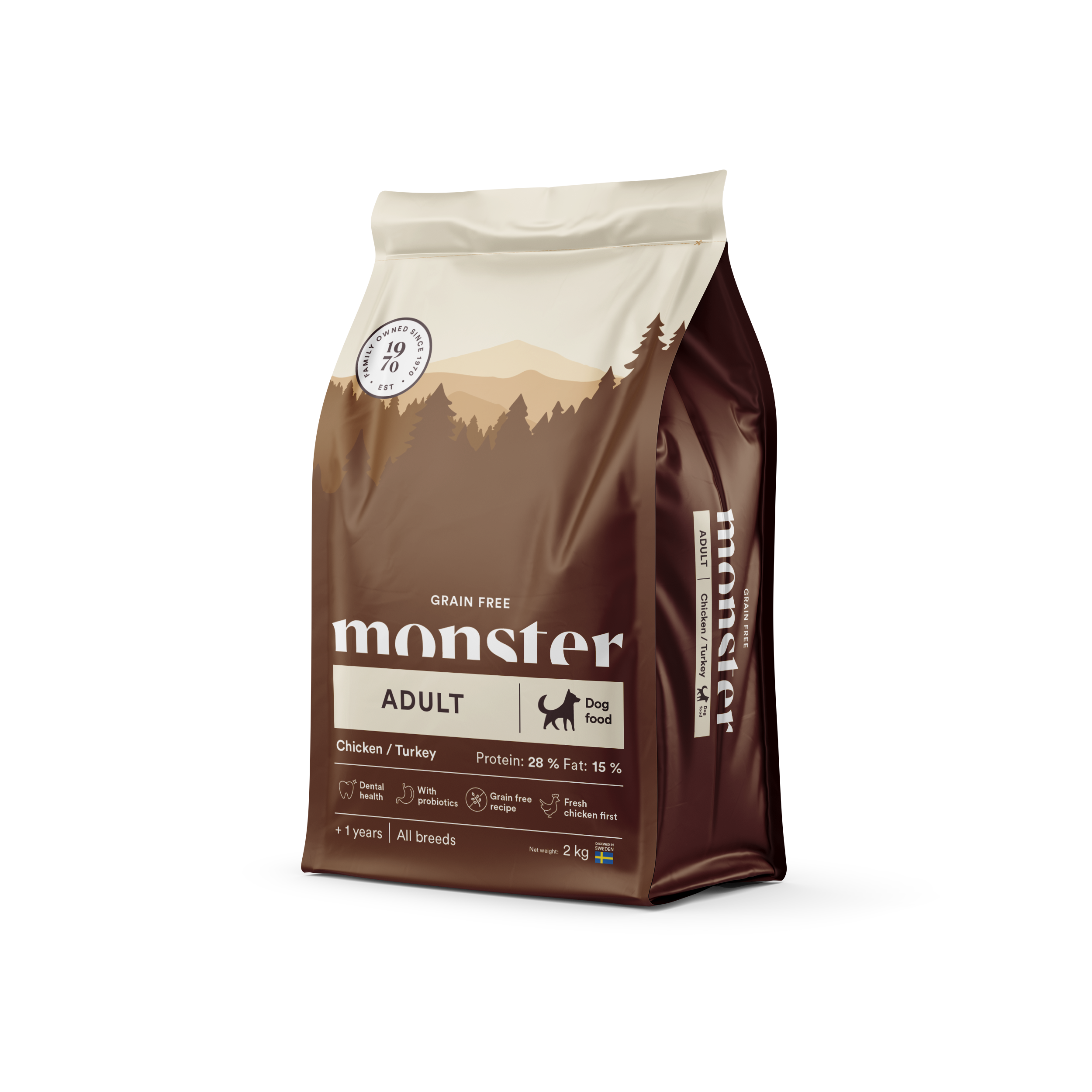 Grain Free Adult Chicken & Turkey Hundfoder 2kg