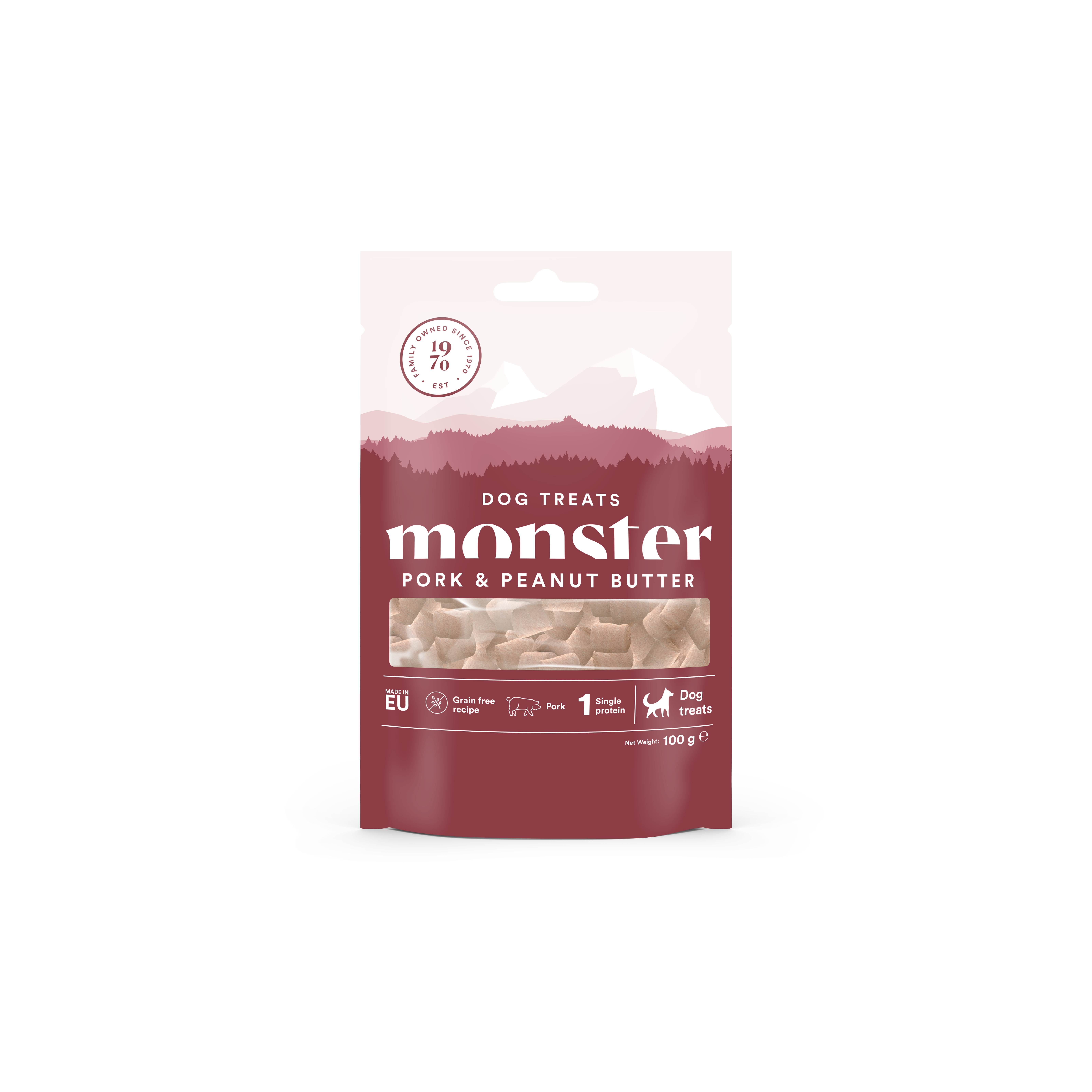 Dog Treats Pork & Peanut Butter Hundgodis 100g
