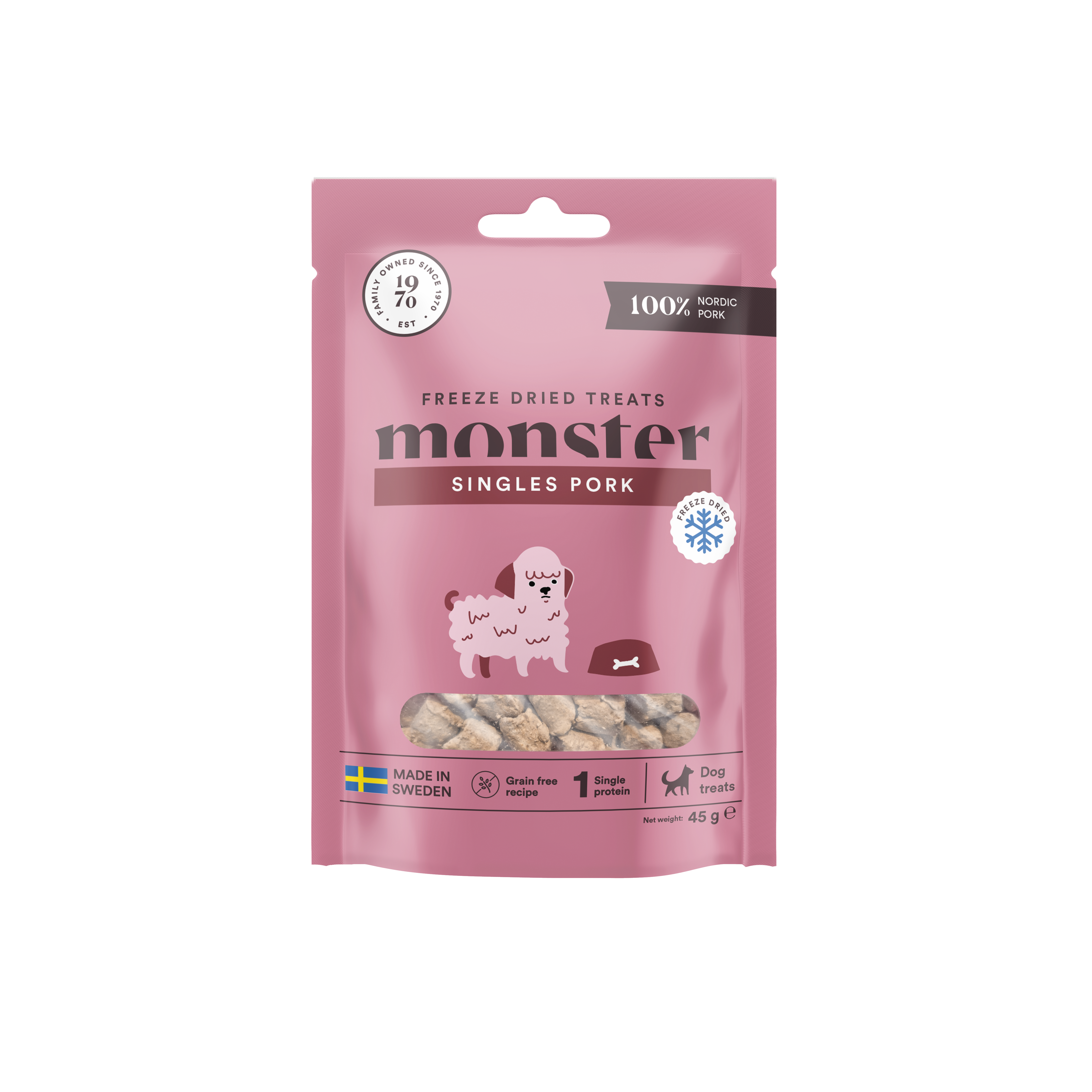 Freeze Dried Treats Pork Hundgodis 45g