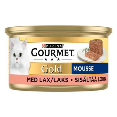 Gold Mousse Lax V&aring;tfoder f&ouml;r katt 85g