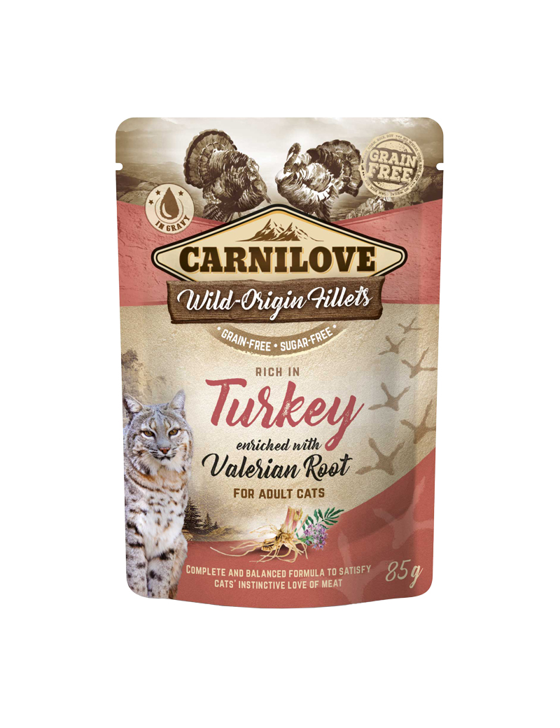 Cat Pouch Turkey with Vale V&aring;tfoder f&ouml;r katt 85g