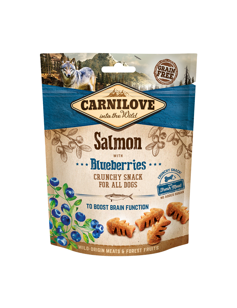 Crunchy Snack Salmon & Blueberries Hundgodis 200g