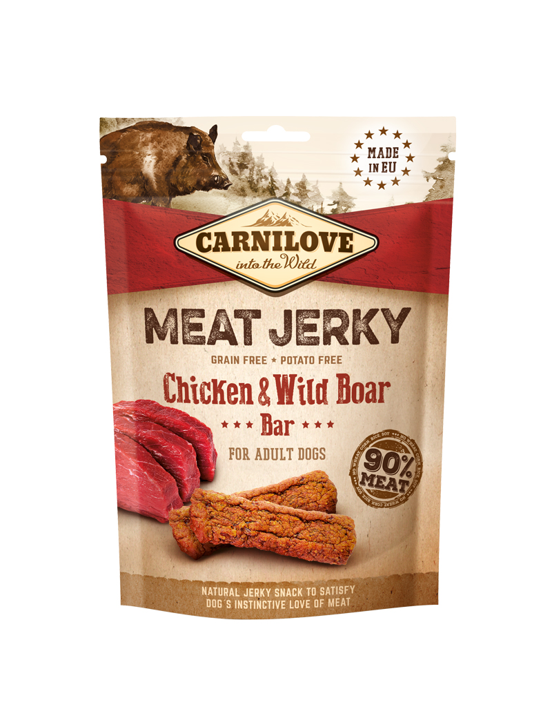 Meat Jerky Chicken & Wild Boar Hundgodis 100g