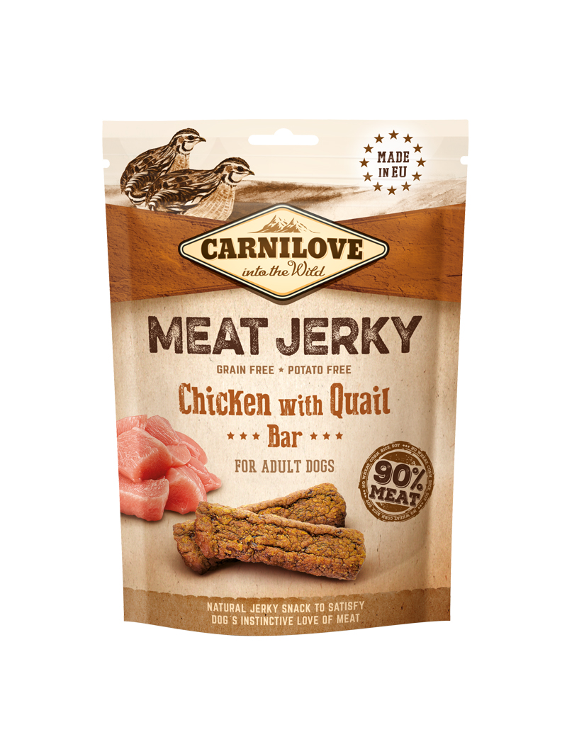 Meat Jerky Chicken & Quail Hundgodis 100g