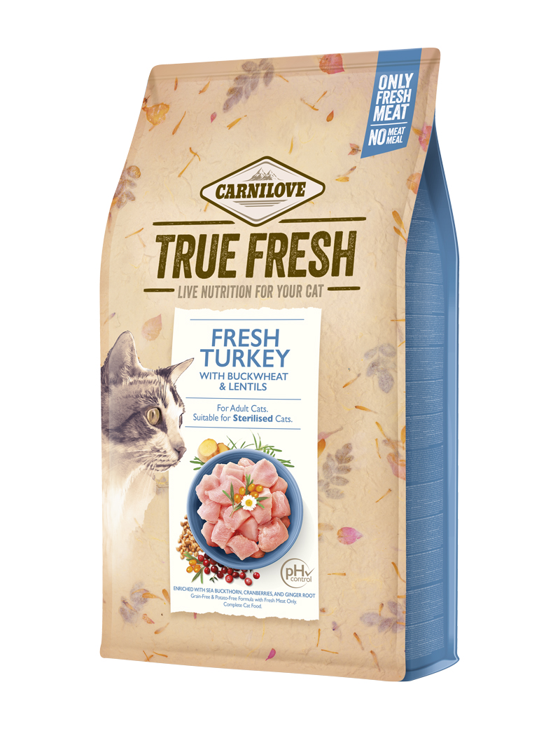 True Fresh Turkey Torrfoder f&ouml;r katt 4,8kg