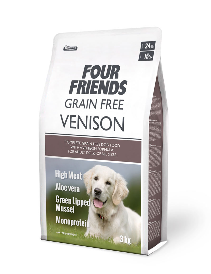 Grain Free Venison Torrfoder för hund 3kg