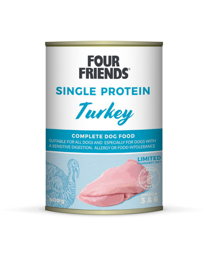 Single Protein Turkey Våtfoder för hund 400g