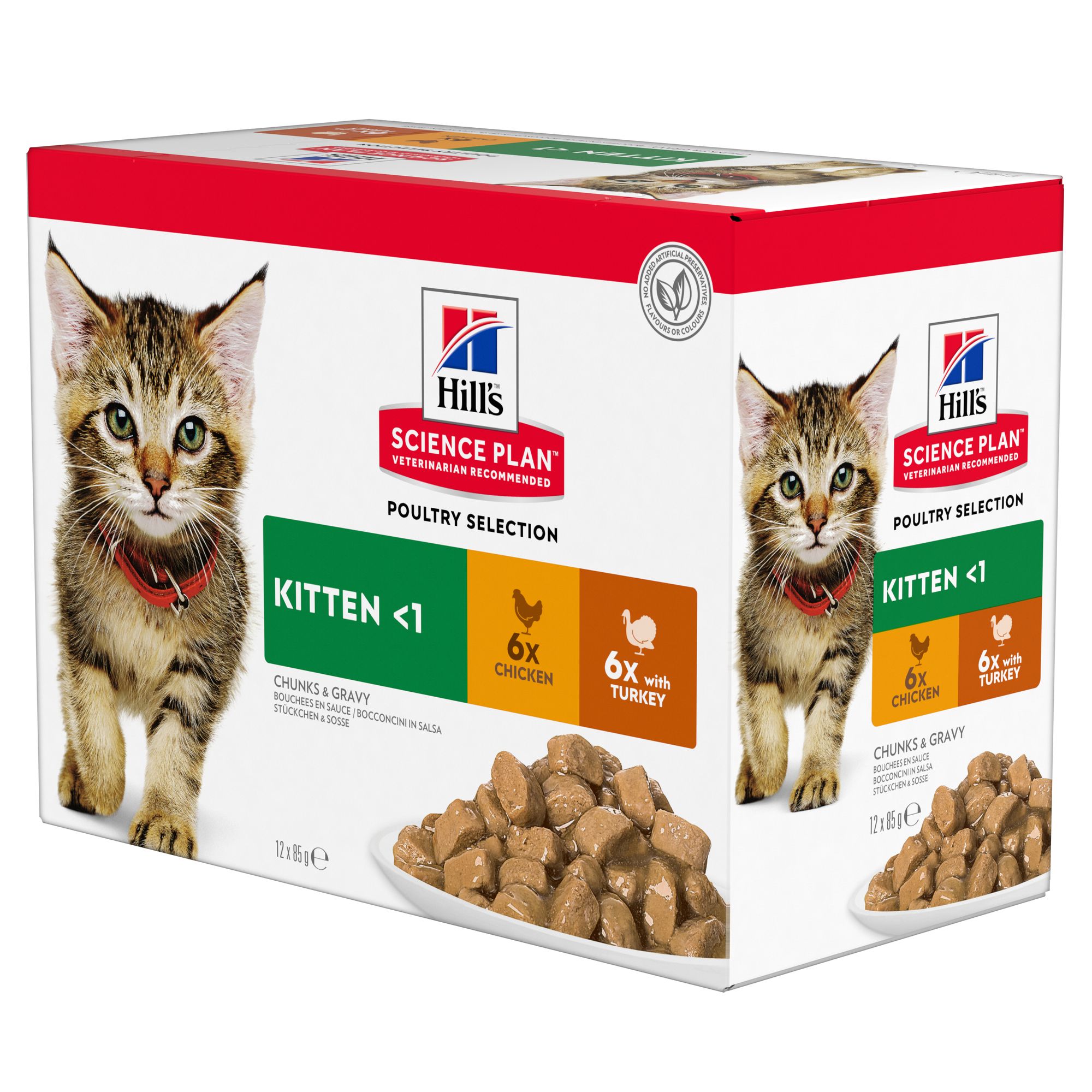 Kitten Poultry Selection V&aring;tfoder F&ouml;r Katt 12x85g