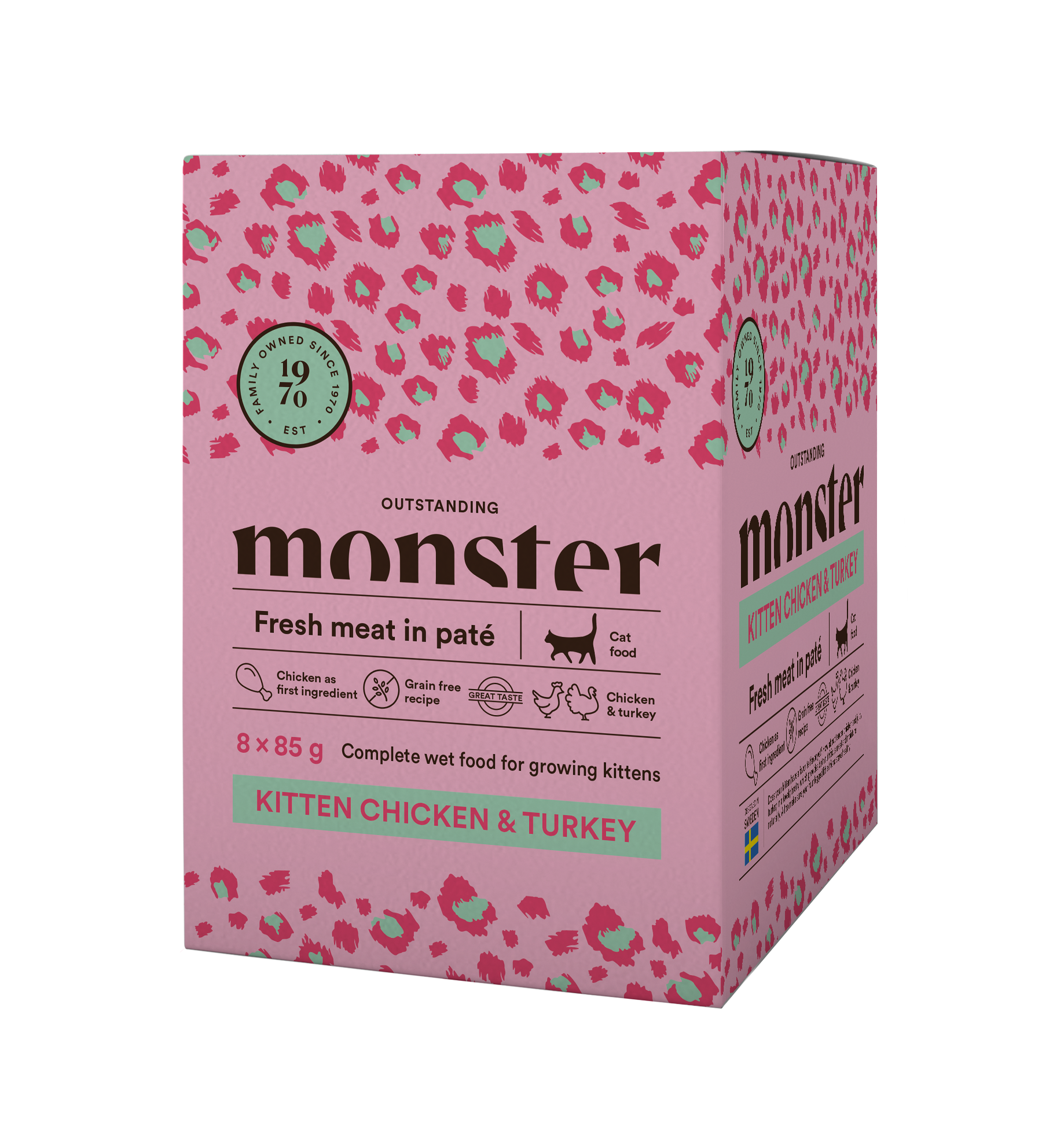 Pat&eacute; Kitten Chicken &amp; Turkey V&aring;tfoder 8x85g