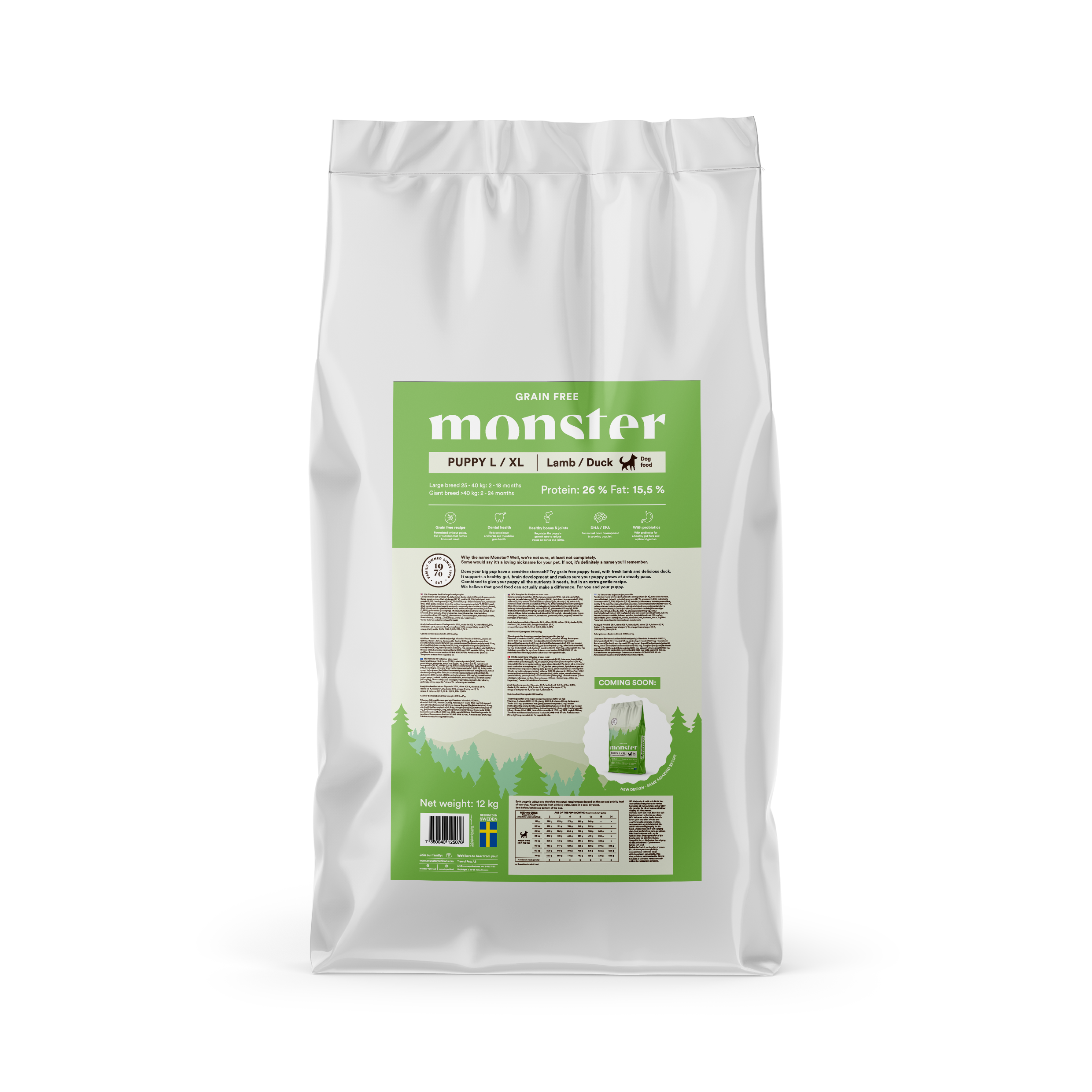 Grain Free Puppy XL Lamb & Duck Hundfoder 12kg