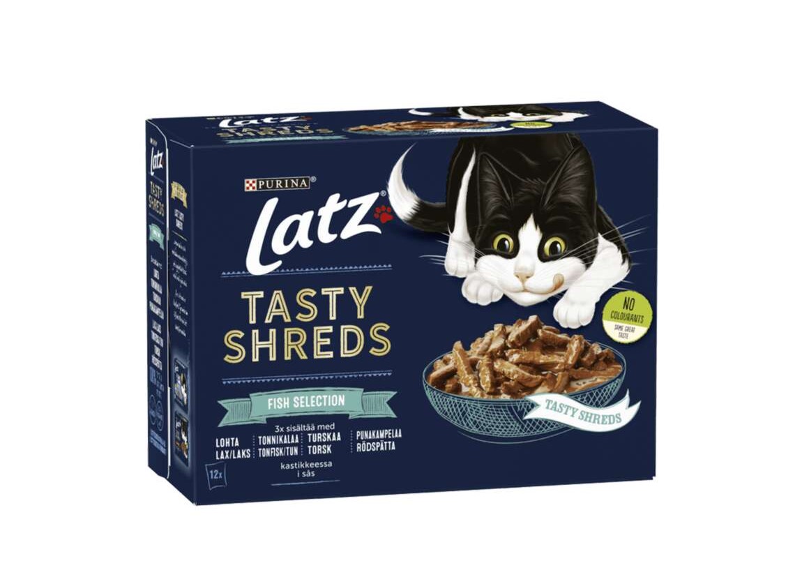 Tasty Shreds Fish Selection V&aring;tfoder 12x80g